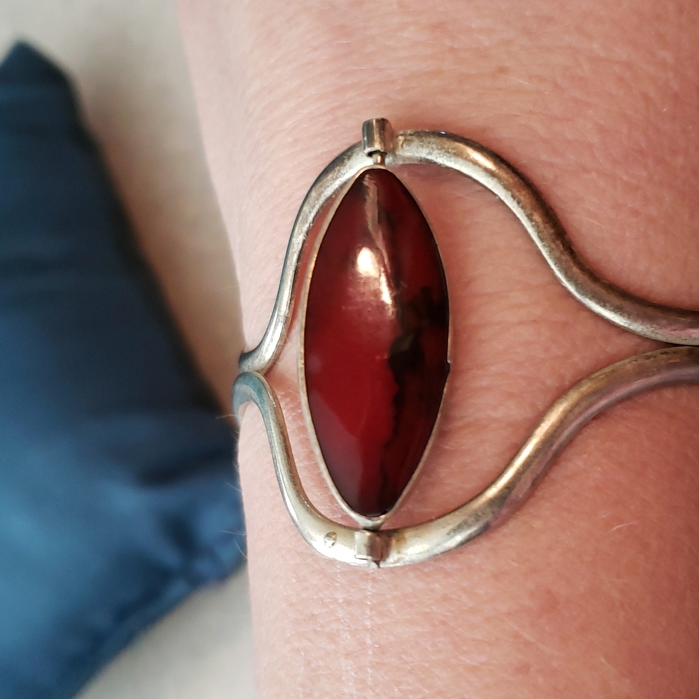 Hand made silver bracelet and ring - Picture 7 of 7